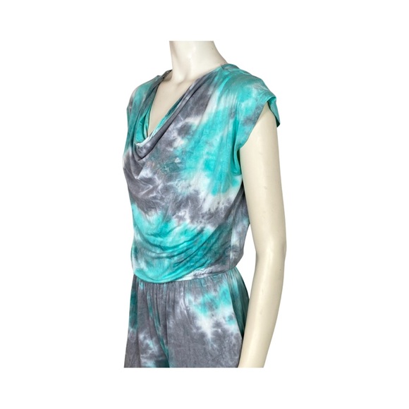 Reb. in J. 220 Womens Tye Dye Romper With Pockets Medium Multicolor Made In USA - Picture 4 of 10